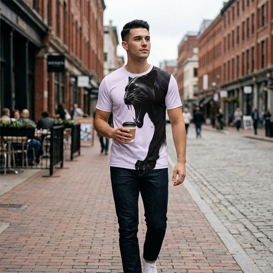 Men's Breathable Graphic Printed T-Shirt