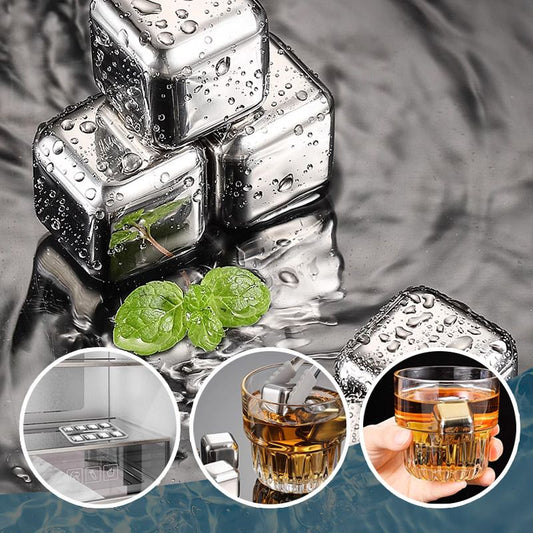 🔥Hot Sale 50% OFF🔥 Pure Chill, No Water! Stainless Steel Ice Cubes – Rocks, Ready, Relax ✨