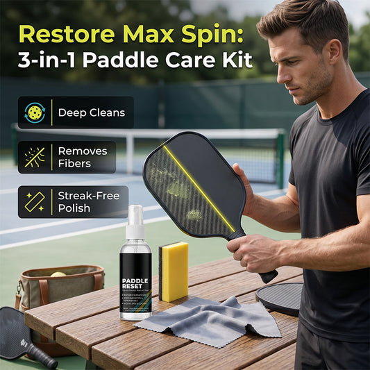 ⏱️ Between Games, 10 Seconds. Paddle Cleaner Kit – Pocket-Sized, Fits Any Paddle Bag, Compatible with Selkirk / CRBN / Joola / Vatic / Six Zero Raw Carbon, Great Gift for Pickleball Friends 🎁