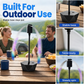 🍽️ Your Patio, Fly-Free! Holographic Fly Repeller Fan – Soft Blades Stop on Touch, Safe for Kids & Pets, Stands or Hangs Anywhere 🐾