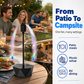🍽️ Your Patio, Fly-Free! Holographic Fly Repeller Fan – Soft Blades Stop on Touch, Safe for Kids & Pets, Stands or Hangs Anywhere 🐾