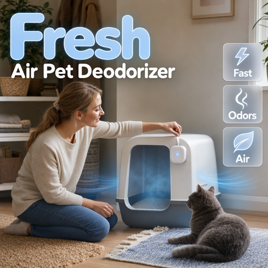 🔥Hot Sale 50% OFF🔥 Smart Pet Odor Eliminator with Hanging Strap – Ozone + Negative Ion, Smart Sensor Auto On/Off, Type-C Rechargeable 15-Day Battery, <20dB, Hang or Stick for Litter Box, Crate, Car, Wardrobe 🐾