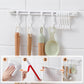 🔥Hot Sale 50% OFF🔥 That Dead Space Behind Your Cabinet Door? No-Drill Slidable Track Hooks – 40cm Track + 10 Sliding Hooks, Peel-Stick in 10 Sec, Holds 35 lbs 🍳