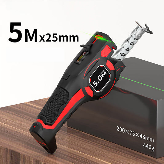🔥Hot Sale 50% OFF🔥 Measure. Calculate. Store. 2-in-1 Laser Tape Measure – 130ft Laser + 16ft Tape, Type-C, AutoLock, ±1/8", Class II <1mW ✨