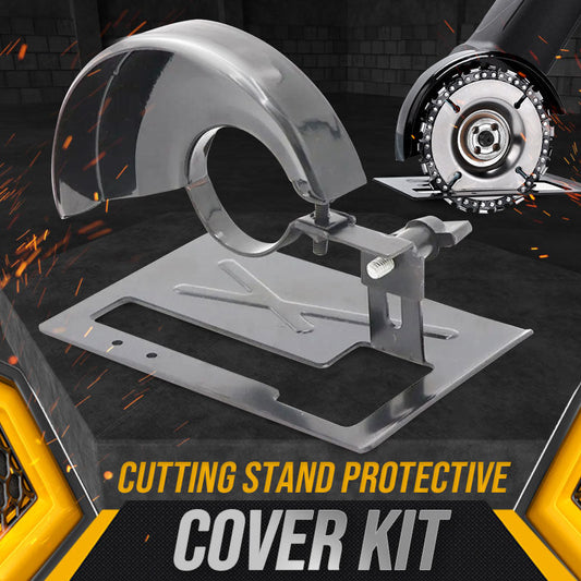 🔥Hot Sale 50% OFF🔥 Angle Grinder Cutting Stand with Protective Cover Kit – 0-45° Adjustable, 0-40mm Depth, Fits 4"-5" (100-125mm) Grinders, Iron+ABS, 11 Pcs with Dust Hose & Blades 🔧
