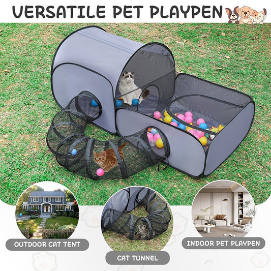 🔥Hot Sale 50% OFF🔥 Large Cat Tunnel for Play & Lounging – 51" Extra-Wide, Collapsible, Multi-Entry 🐈