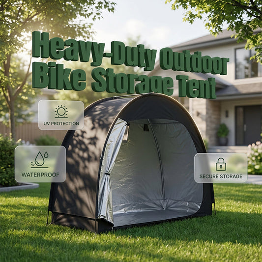 🔥Hot Sale 50% OFF🔥 Portable Outdoor Bike Shed – Waterproof 210D Oxford, Fits 2-3 Bikes, Foldable 🚲