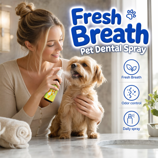 🔥Hot Sale 50% OFF🔥 Pet Breath Freshening Spray – Peppermint & Enzymes, No-Brush🐶