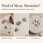 🔥Hot Sale 50% OFF🔥 Pet Paw Print Keepsake Kit – Non-Toxic Clay & Clean-Touch Ink, Wooden Frame 🐾