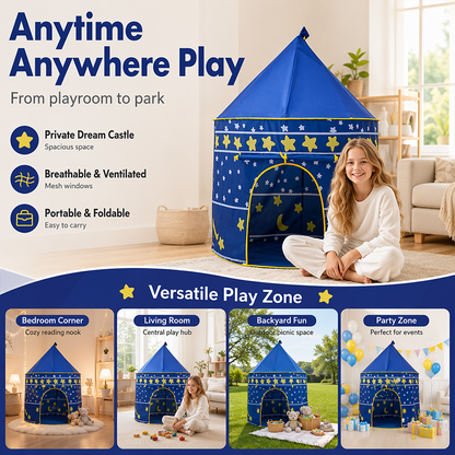 🔥Hot Sale 50% OFF🔥 Kids Play Tent with Roll-Up Door – Pop-Up, Foldable, Indoor & Outdoor 🏕️