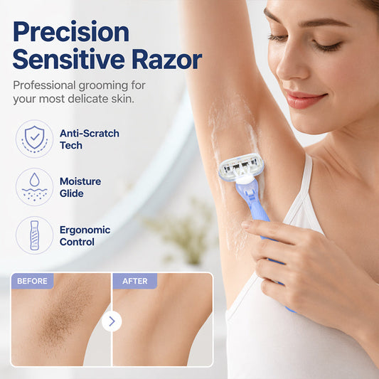 🔥Hot Sale 50% OFF🔥 Women's 5-Blade Razor Handle – Ergonomic Non-Slip Grip, Refill Compatible 🪒