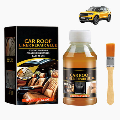 🔥Hot Sale 50% OFF🔥 Car Headliner Repair Adhesive , Heat-Resistant, Quick-Dry, with Brush 🚗