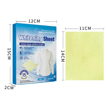 🔥Hot Sale 50% OFF🔥 Laundry Whitening Sheets for Yellow Removal – Bleach-Free, 20-Pack, All-Temp 🧺