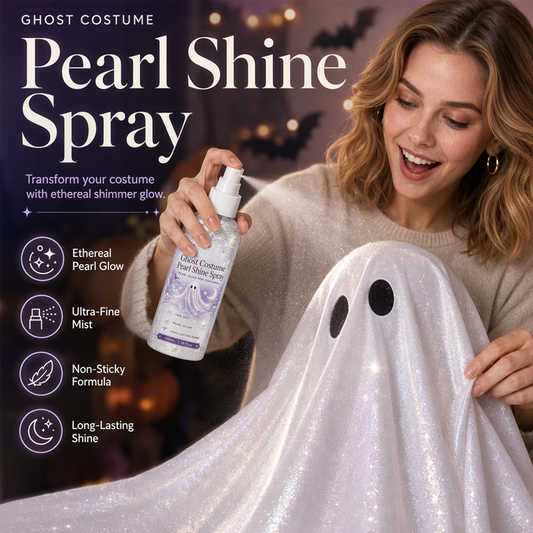 🎉 Halloween Pearl Glow Spray – Face, Hair, Body & Clothes Shimmer, 60s Long-Lasting, Washable 💫