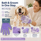 🔥Hot Sale 50% OFF🔥 Double-Sided Pet Grooming Glove – Deshedding & Hair Remover, Washable 🐾