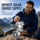 🔥Hot Sale 50% OFF🔥 Solar Folding Fan – 1200mAh, USB-C Rechargeable, LED Light, for Camping 🏕️