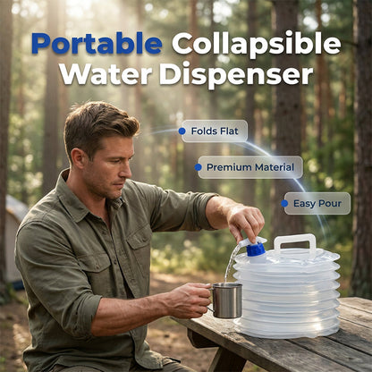 🔥Hot Sale 50% OFF🔥 Collapsible Water Container with Spigot,  BPA-Free, Leak-Resistant, for Camping & Emergency 🏕️