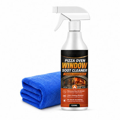 🔥Hot Sale 50% OFF🔥 Pizza Oven Window Soot Cleaner Spray – Helps Remove Soot & Grease Buildup, for Cool Oven Glass 🍕