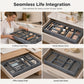 ✨ Multi-Level Collapsible Drawer Organizer – Expandable & Adjustable Compartments, Space-Saving Foldable Design for Dresser, Vanity, Desk, Tool-Free Assembly ✨