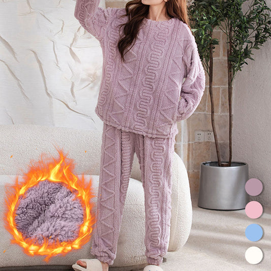 Thickened Warm Cozy Fuzzy Pajama Set